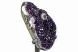 Sparkling Amethyst Geode with Metal Stand - Uruguay #372892-2